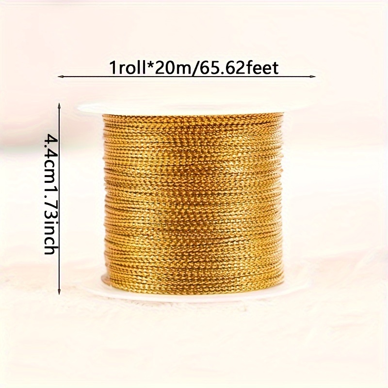 20 Meters Gold Rope Twine Ribbon Wedding Christmas Gift Packing Cords Decor  DIY 