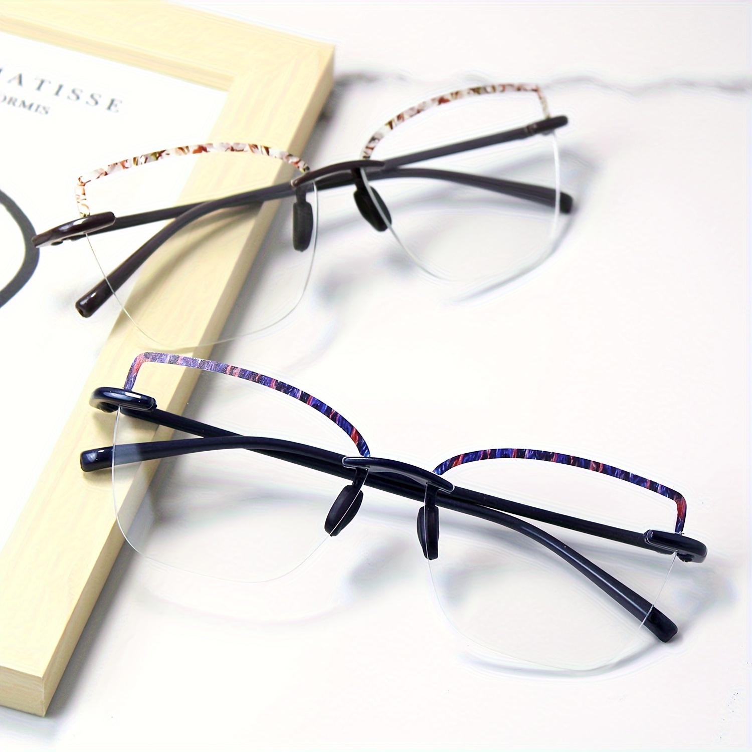 1 Peça Óculos De Moda Com Lentes Transparentes Para Homens E Mulheres,  Óculos De Leitura Anti-luz Azul Gradiente Minimalista Com Moldura Quadrada