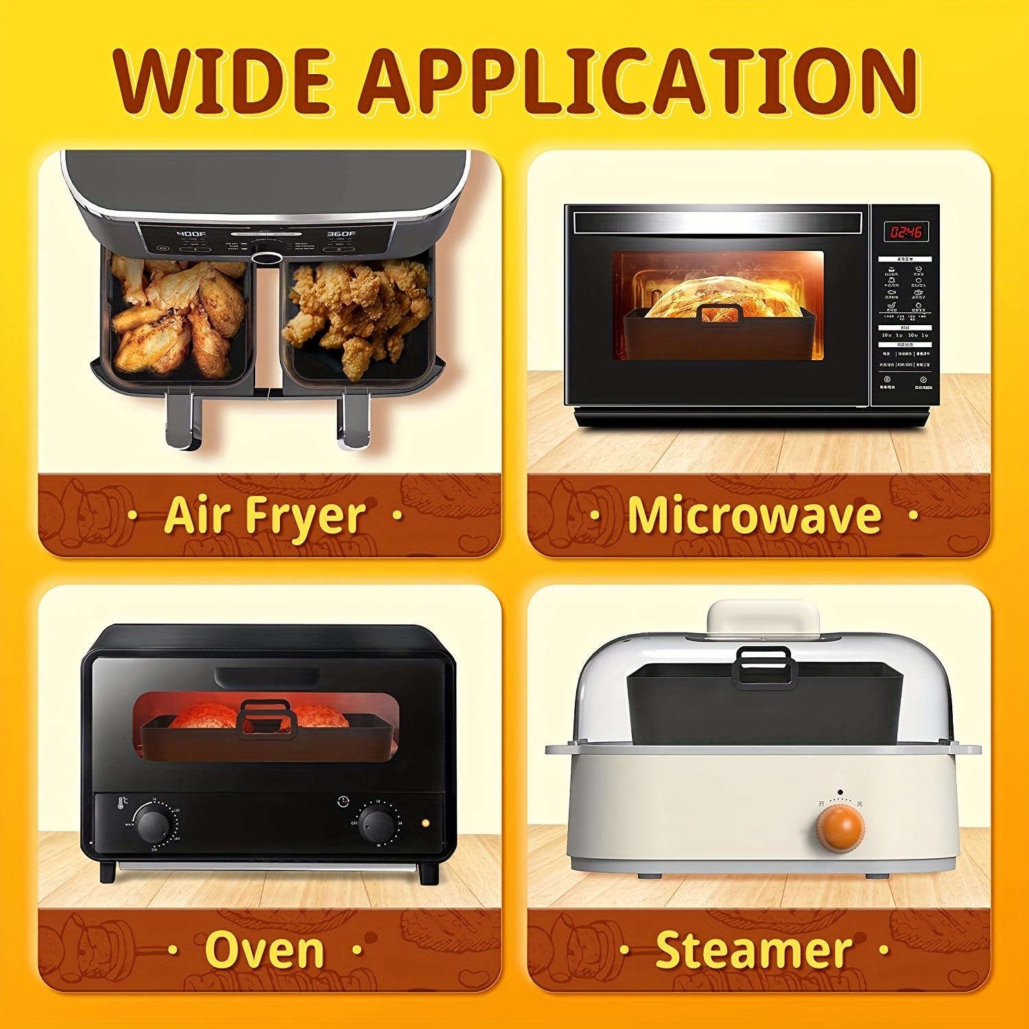 Hot Air Fryer Accessories Xl Deep Fryer Accessories, For Cosori Ninja  Gowise Gourmia Air Fry - Temu