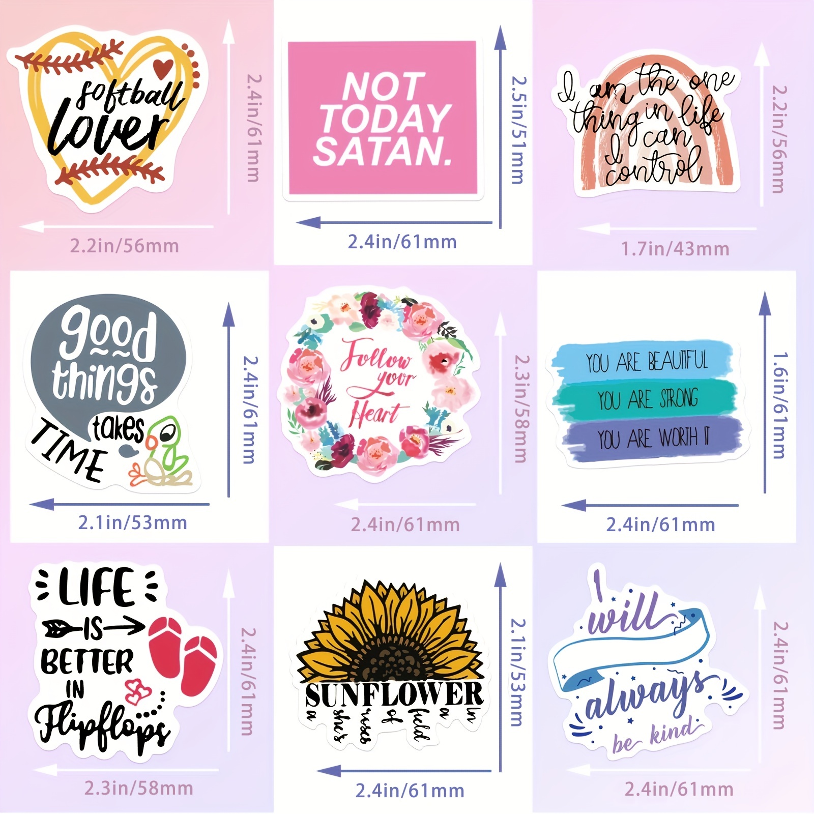 50pcs Inspirational Quote Stickers Vision Board Supplies, Positive Motivational  Stickers For Adults Students Teachers, Vinyl Waterproof Encouraging  Stickers For Water Bottles Laptops Phone Case Scrapbook Envelope