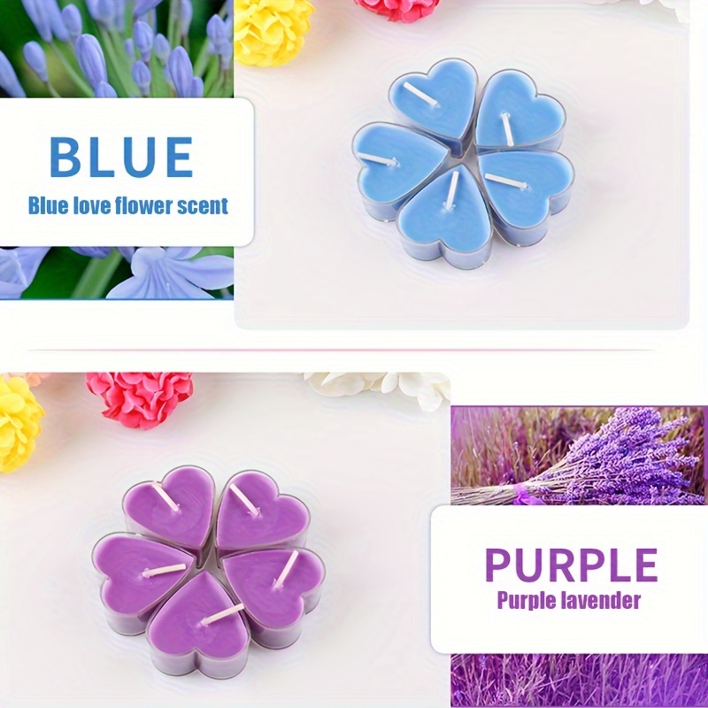 Set of 9 Heart-Shaped Scented Candles