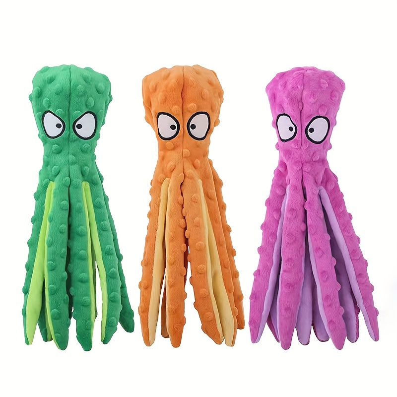 

Interactive Octopus-shaped Squeaky Dog Toy For Dental Health & Playtime Fun, Durable Fabric Material Interactive Dog Toy Dog Interactive Toys