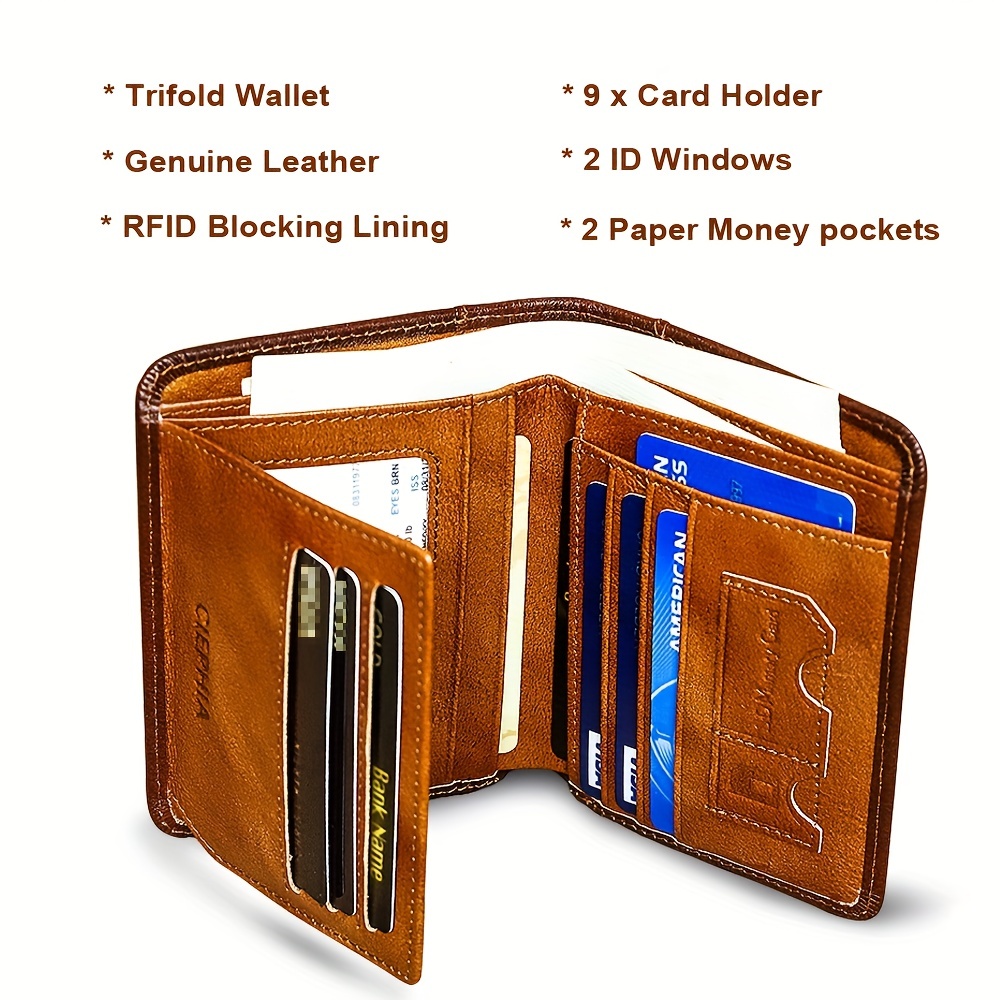 Small RFID Wallets For Women - Leather Slim Compact Trifold Womens Wallet  Credit Card Holder Mini Coin Pouch Gifts For Women 