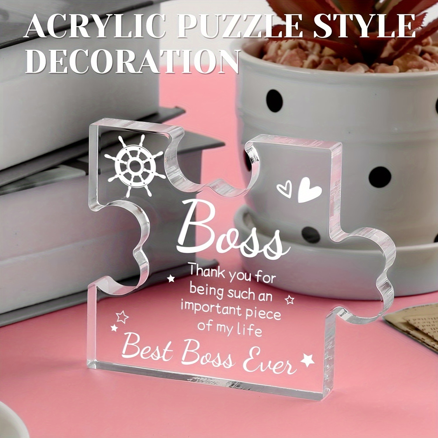 Inspirational Gifts for Women Men, Cute Office Desk Accessories for Women-  Office Decorations for Work- Gifts for Boss, Boss Lady Women Friend