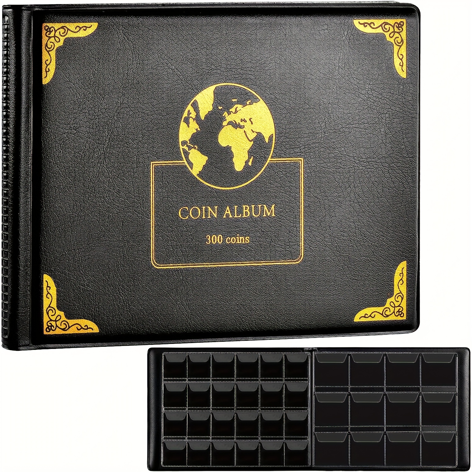 Coin Collection Supplies Pages for Collectors, 12 Sheets Coins Holder Album  Book Sleeves, Collecting Binder Protectors for Silver Dollar Bill Quarters  Penny Stamp Currency (42 Pockets) 