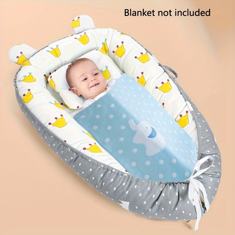 Cuna de algodón portátil para recién nacido, cama de nido de bebé, cojín  Protector extraíble y lavable, cuna de viaje para dormir, Cama Anti-saltos,  i