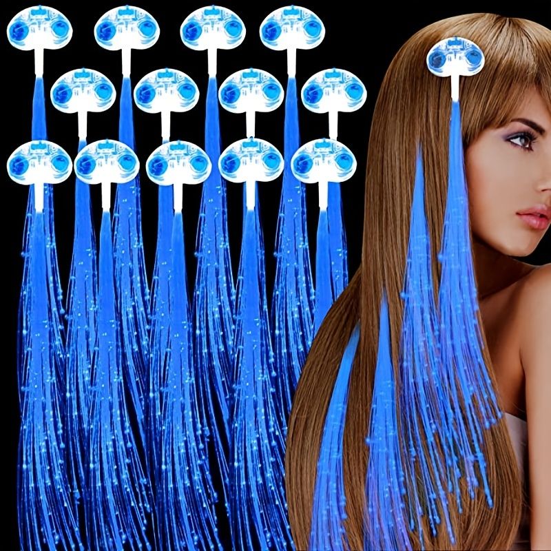 1pc Fiber Optic Hair Braid Led Light Hair Barrettes Extensions Light For  Party Favors Festival Party Bar Concert | Shop On Temu And Start Saving |  Temu