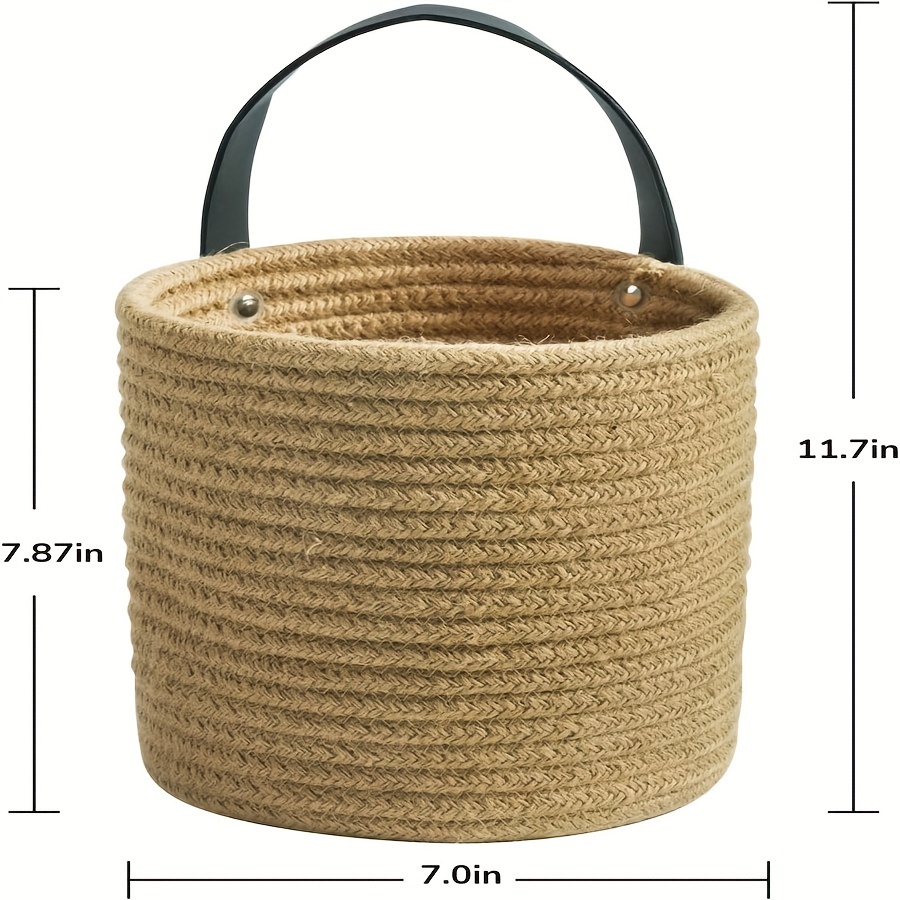 Jute Hanging Basket Small Rope Woven Hanging Storage - Temu