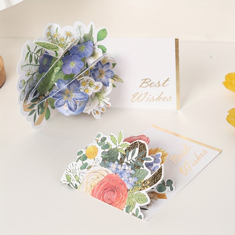 Flower Decoration Greeting Card Flower Packaging Accessories - Temu