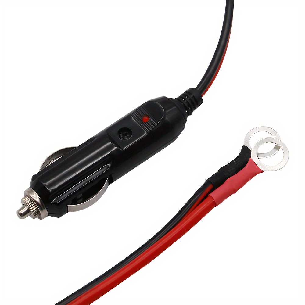 Heavy Duty Cigarette Lighter Plug 16AWG 12V 24V Male Plug Cigarette Lighter  Connector Plug with 10FT/3M Cable Wire