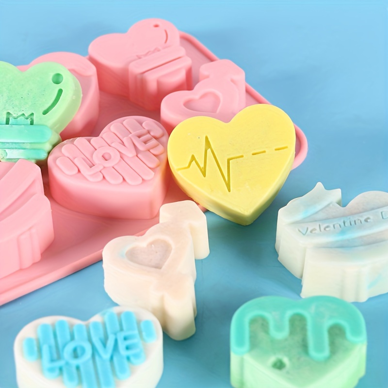 Heart Silicone Molds for Baking Cakes Mousse Jelly Pudding Candy Chocolate  and Dessert DIY Soap Making Soap Mould