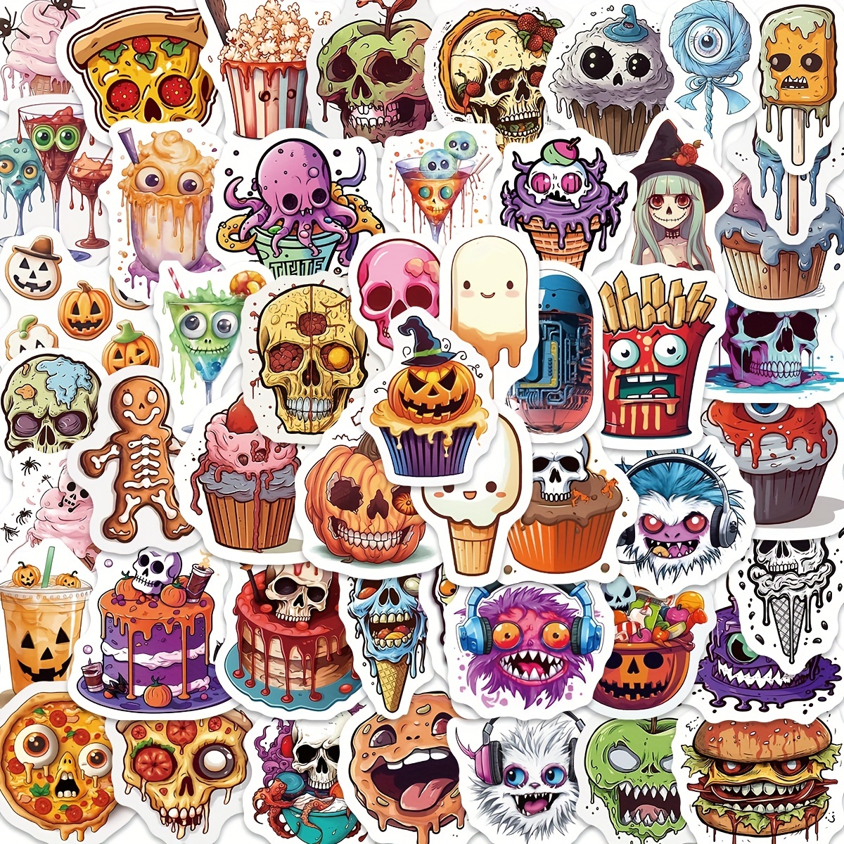 50 Pcs day of the dead mexican stickers sugar skulls decal Laptop