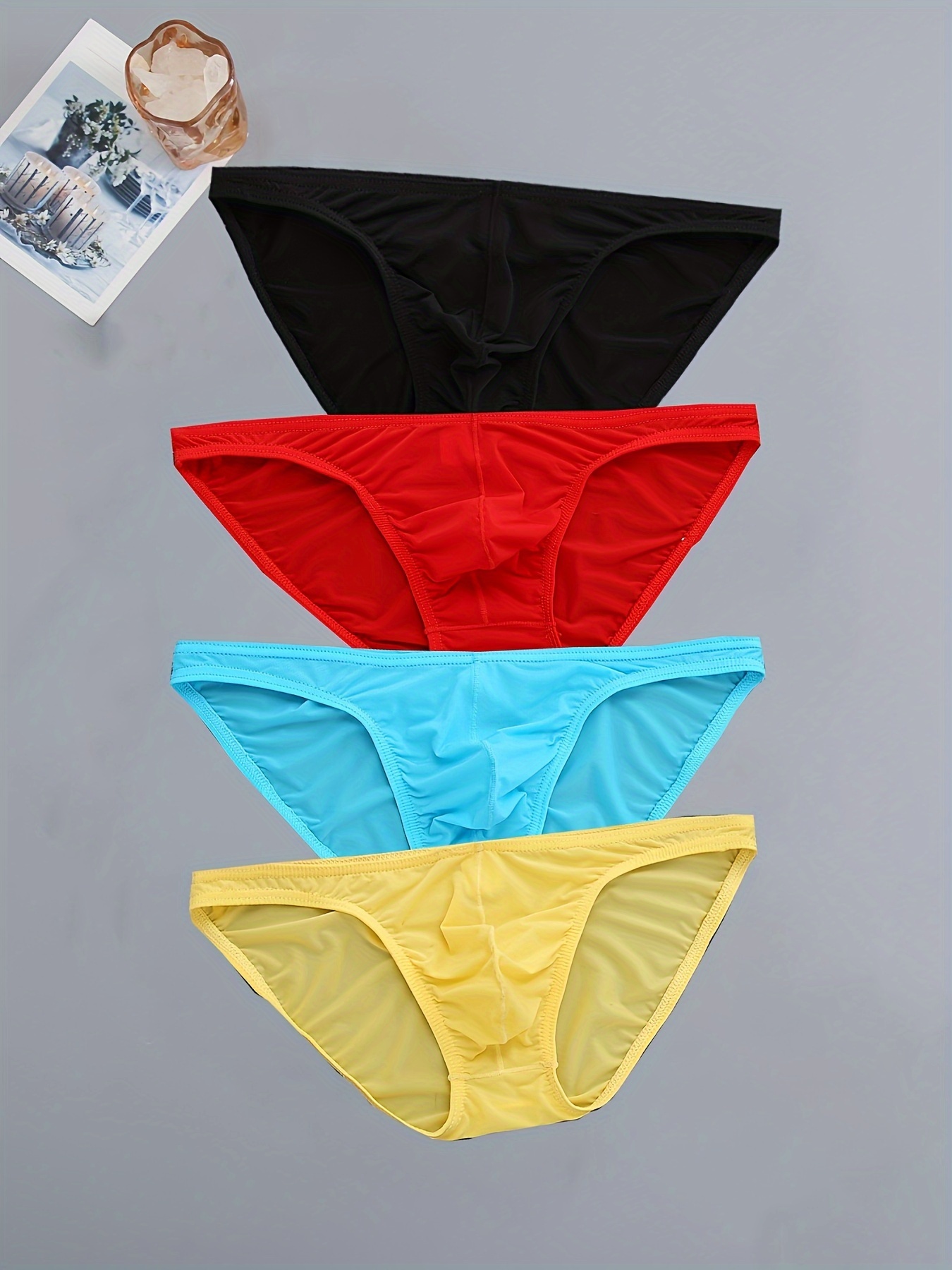 Men's Breathable Sexy Low Waist String Bikini Underwear - Temu