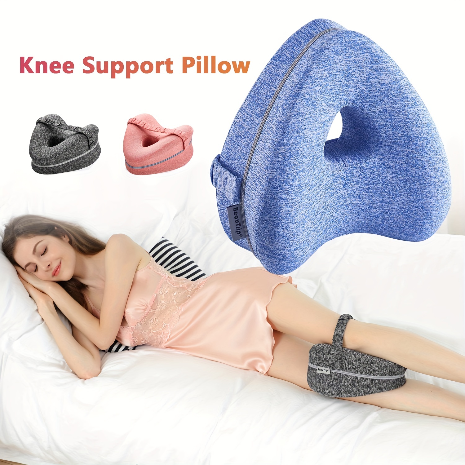 Knee Pillows for Side Sleepers - Leg Pillow Relieves back pain