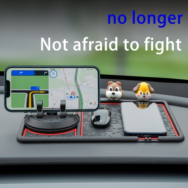 3-in-1 Handy-Anti-Rutsch-Matte für Mobiltelefone, 360-Grad-Drehung  Handy-Automobil-Navigationsständer, Auto-Dashboard-Handy-Anti-Rutsch-Matte