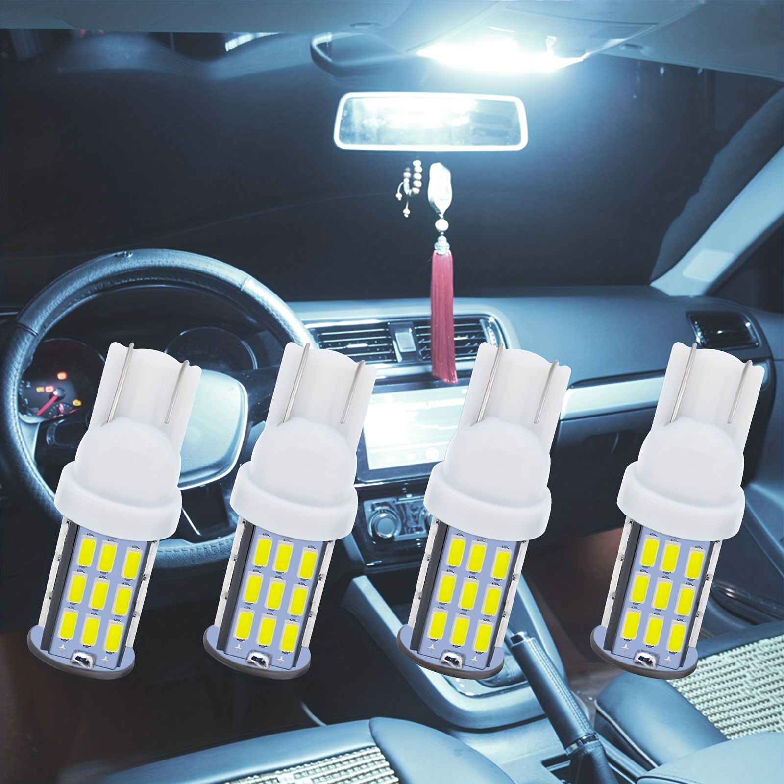 20pcs T10 921 168 LED Bulbs White, Super Bright 42smd 3014 LED Replacement  12 Volt RV Camper Trailer Boat Trunk Interior Dome Map License Lights