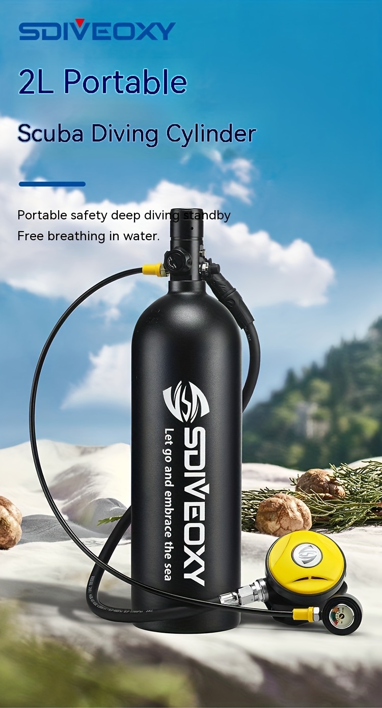 2000ml/67.63オンスのアルミ製スキューバダイビングタンク ダイビング 