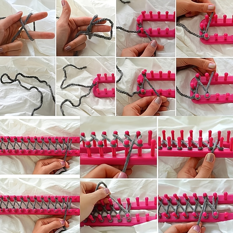 Weaving Looming Knitting Kit DIY Machine Sewing Tools Pompom Sock Hat Scarf  Scarves Maker Handmade Craft Weaving Braiding Tool