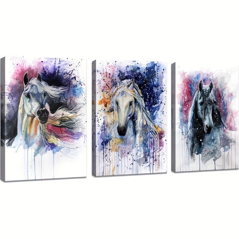 Framed Painting Watercolor Canvas Posters And Prints Wall - Temu