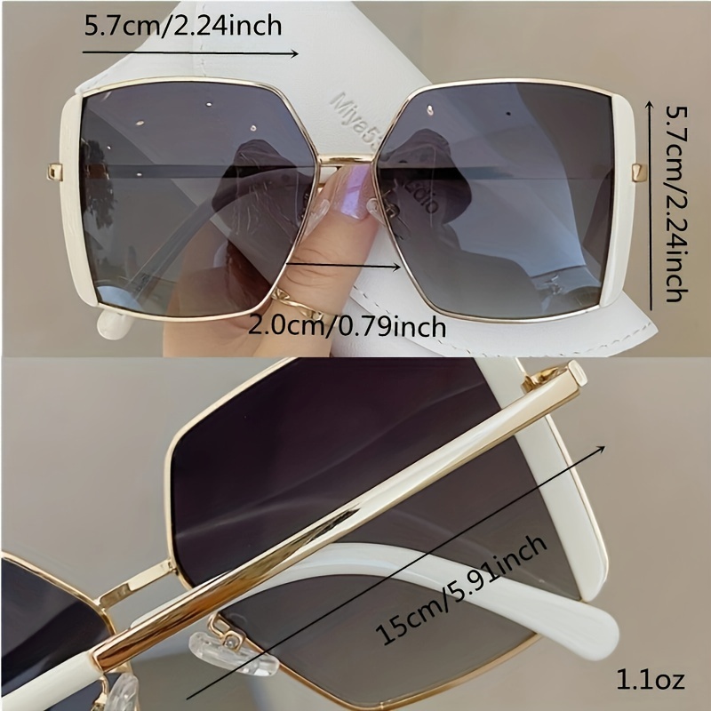 Oversized Cat Eye Sunglasses Gradient Lens Geometric Frame Shield UV400
