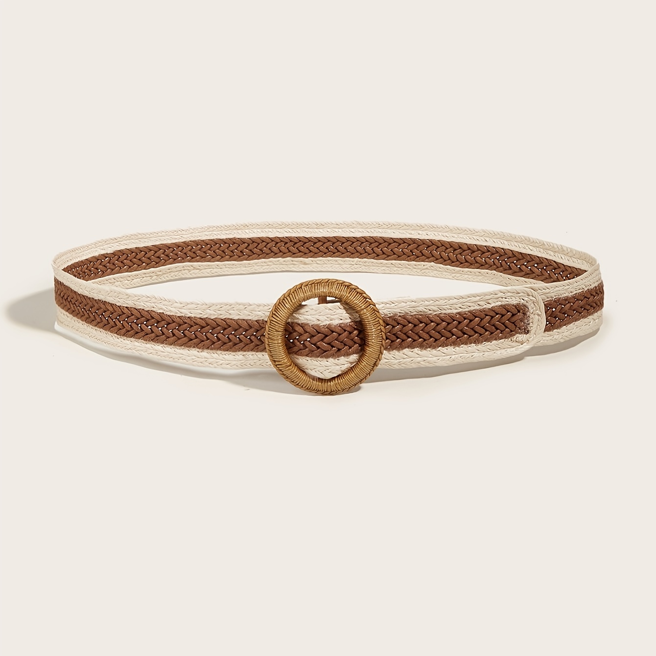 Vintage Braided Wax Rope Straw Belt