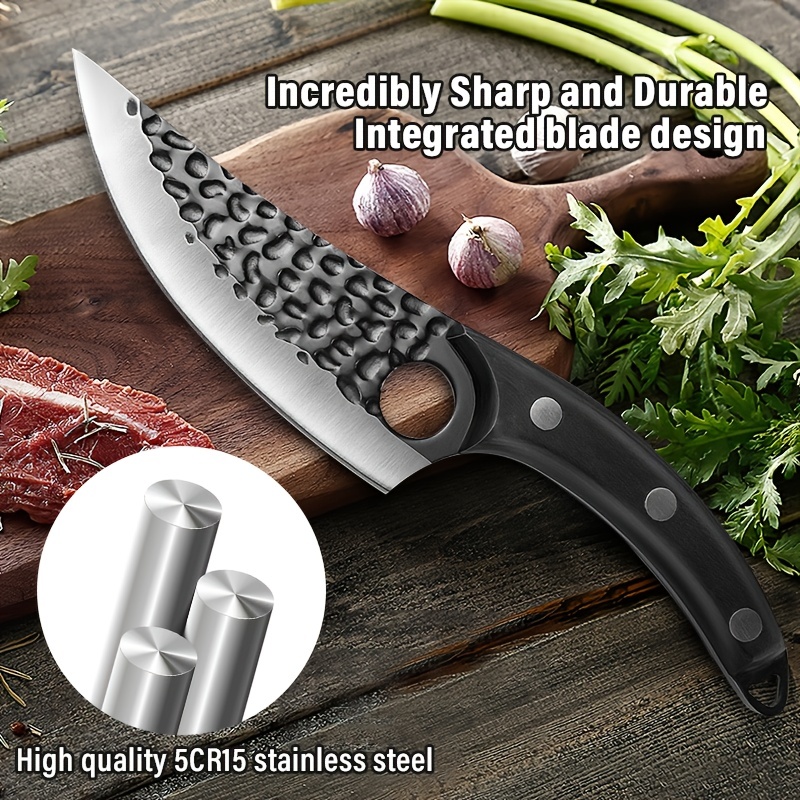 Viking Knife Meat Cleaver Knife Hand Forged Boning Knife with