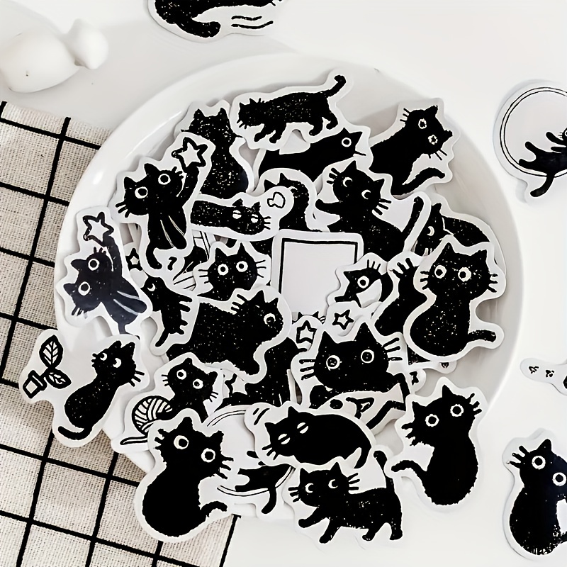 45 Pcs Kawaii Cat Stickers Aesthetic Stationary Cute Stickers For