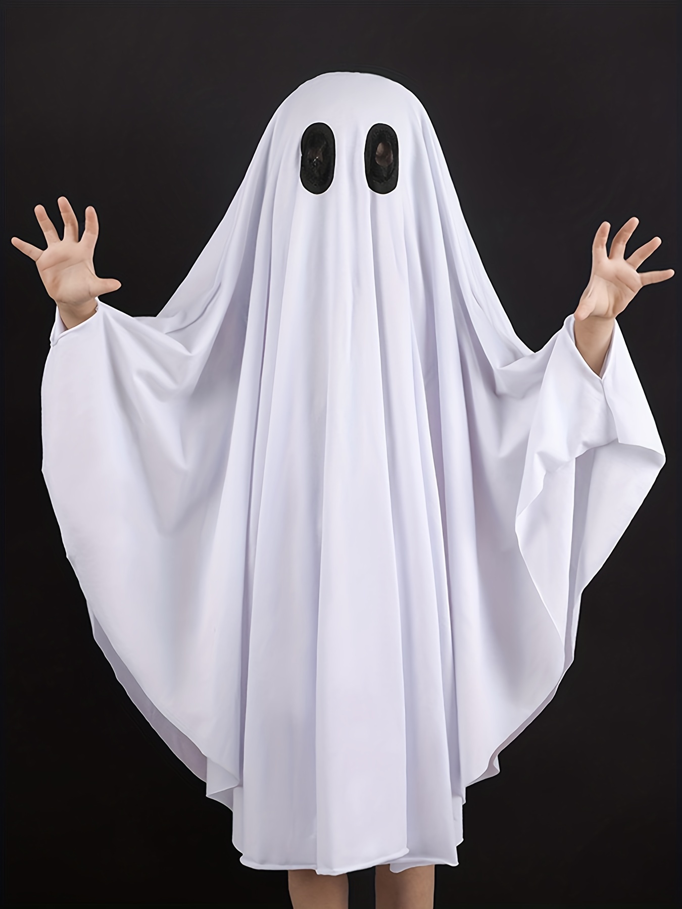 Halloween Niños Adulto Capa cos Blanco Diablo Hombre Mujer Disfraz De  Muerte Mago