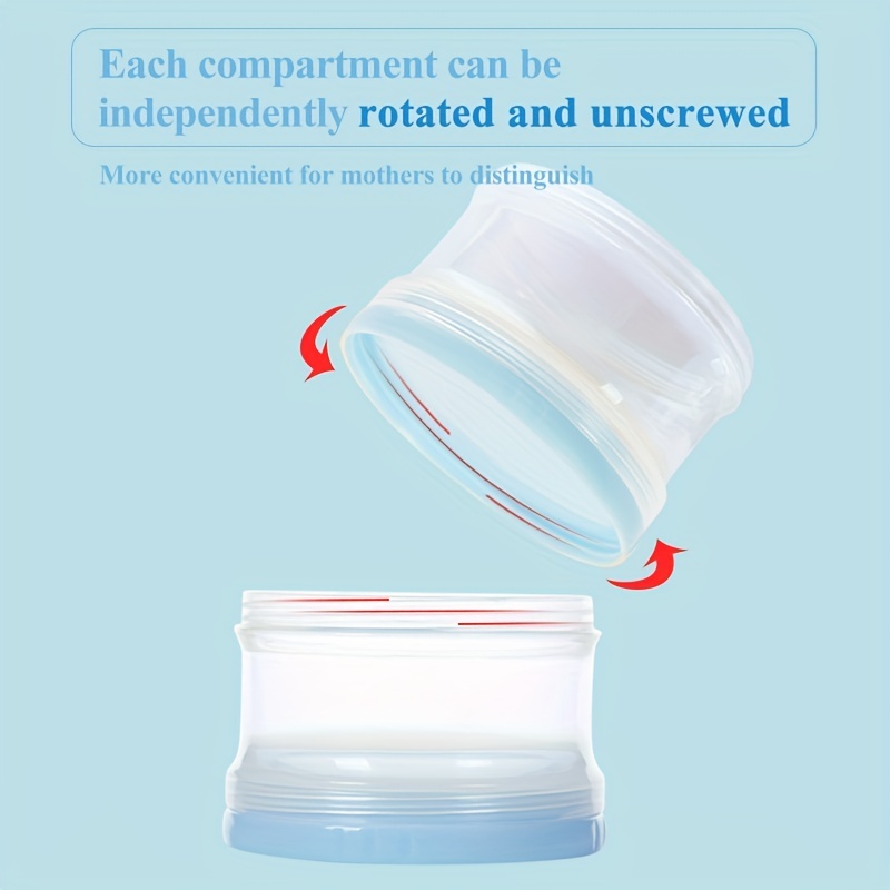 30g & 60g 4-Layer Portable Milk Powder Container, Spacious Formula Dispenser