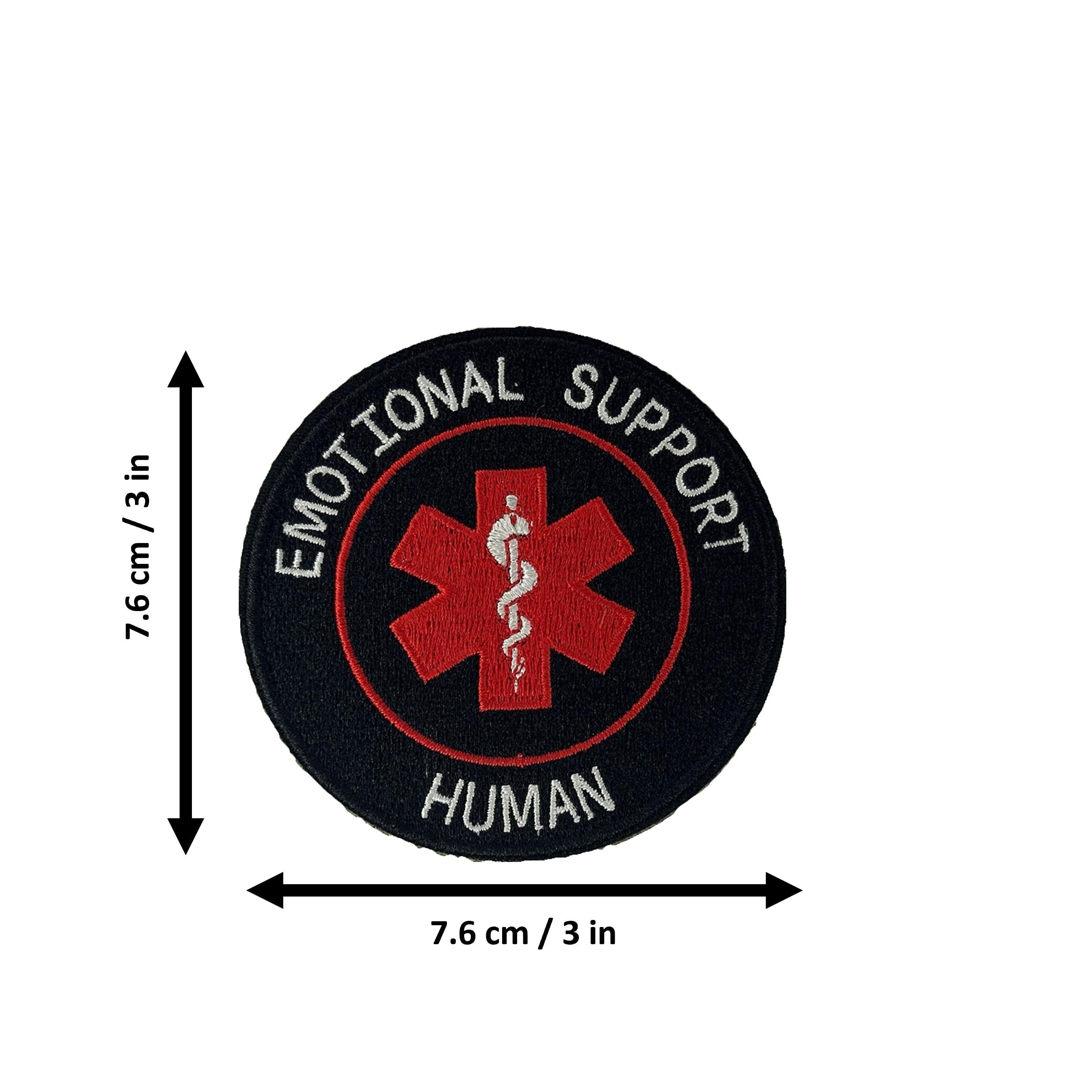 Emotional Support Human 3d Embroidered Patch Men Medical Temu