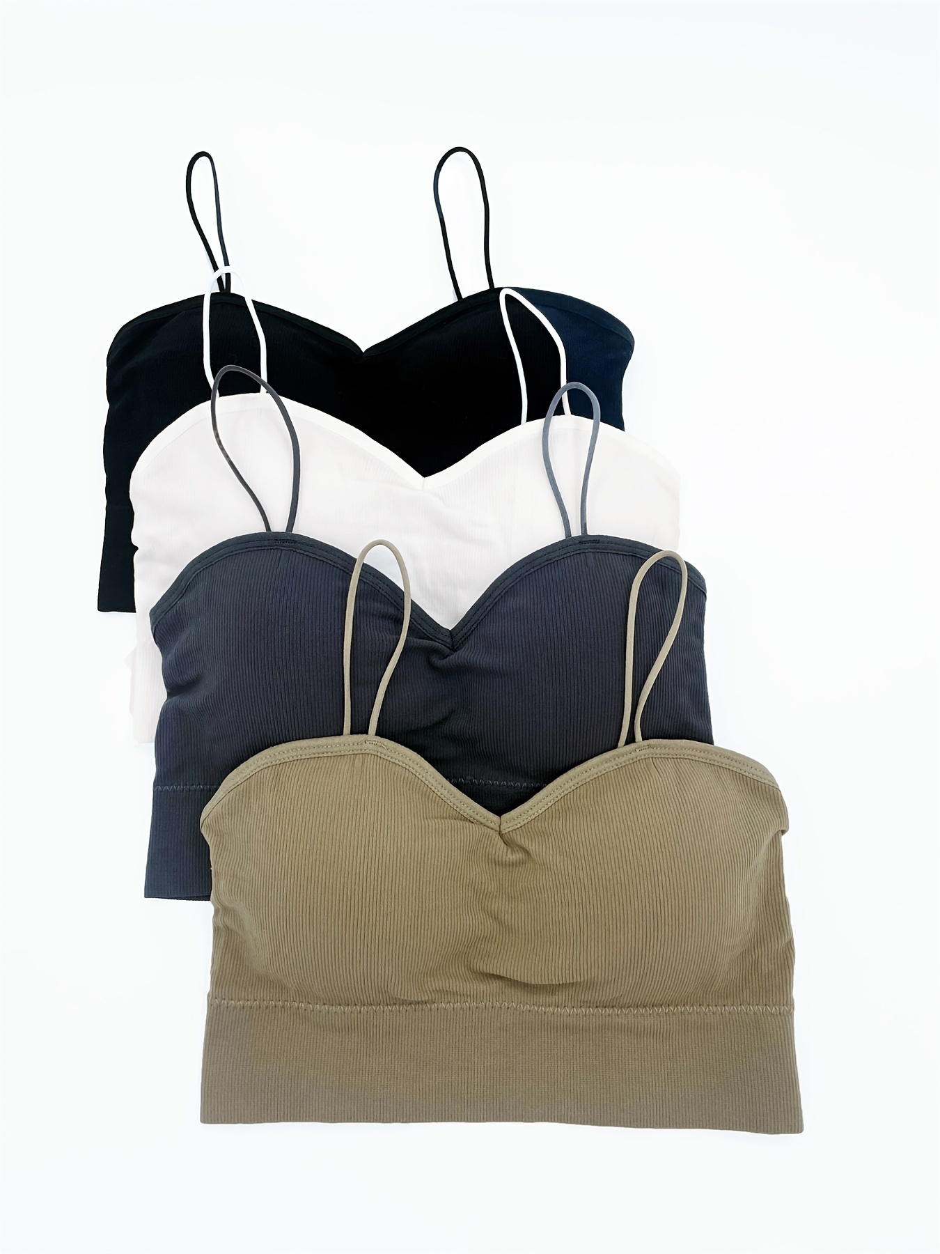 Girl's Seamless Bralette Solid Color Bra Comfy Underwear - Temu