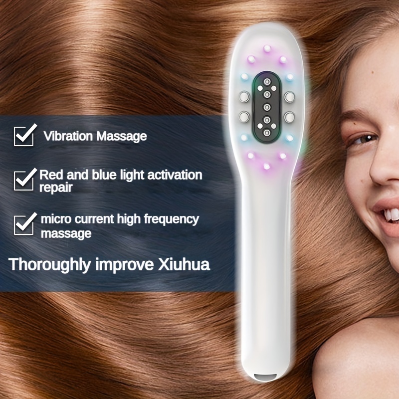 micro-current red light massage comb electric