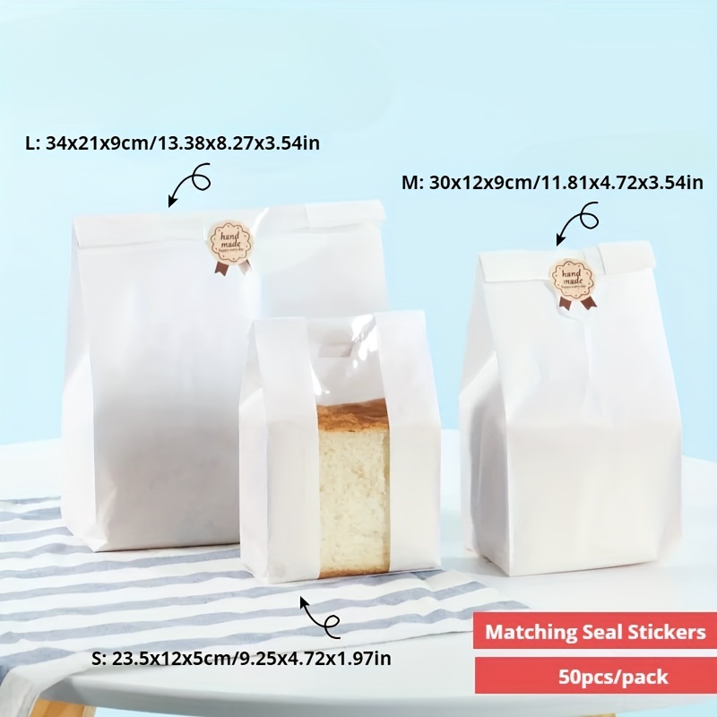 50pcs Toast Bread Packaging Bags