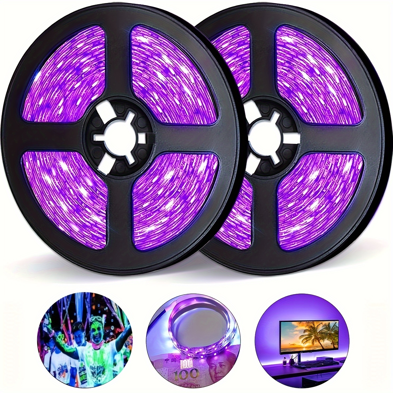 Uv Purple Strip Lights 5v Low Voltage Halloween Atmosphere - Temu