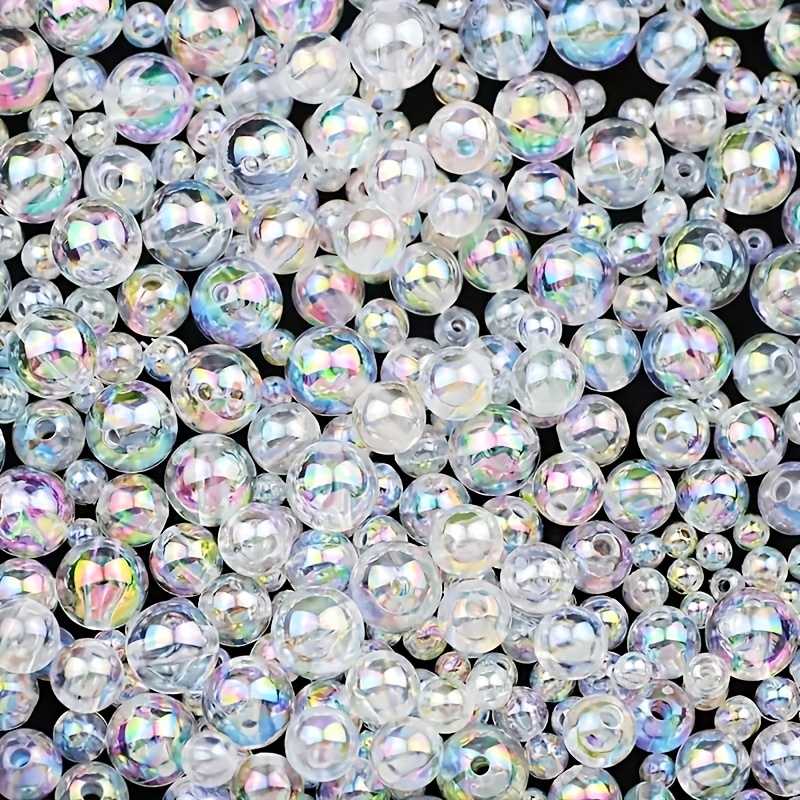 100pc Faceted Plastic Transparent Beads Round 12mm Clear Beads