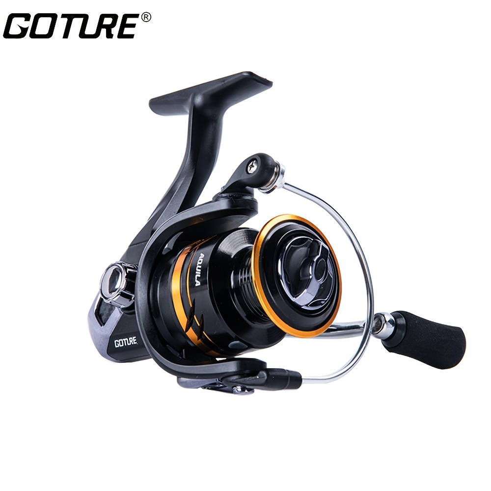 1pc Size 6000 Full Metal Spinning Fishing Reel, Strong Drag Power For  Saltwater, Golden Fishing Reel With 5.5:1 Gear Ratio