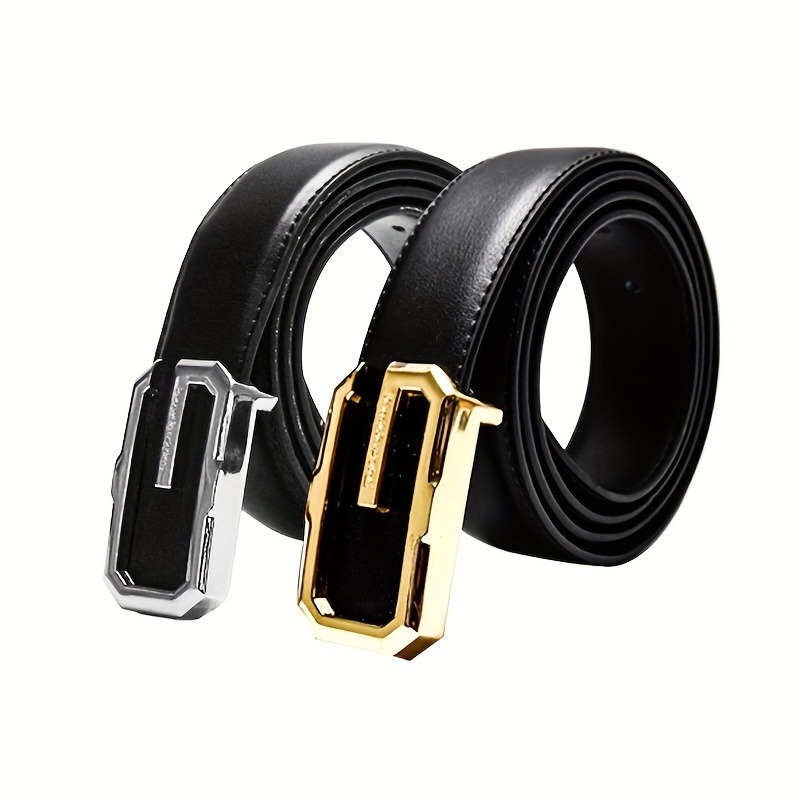 Men's Leather Buckle Belt Jeans Pants Belt