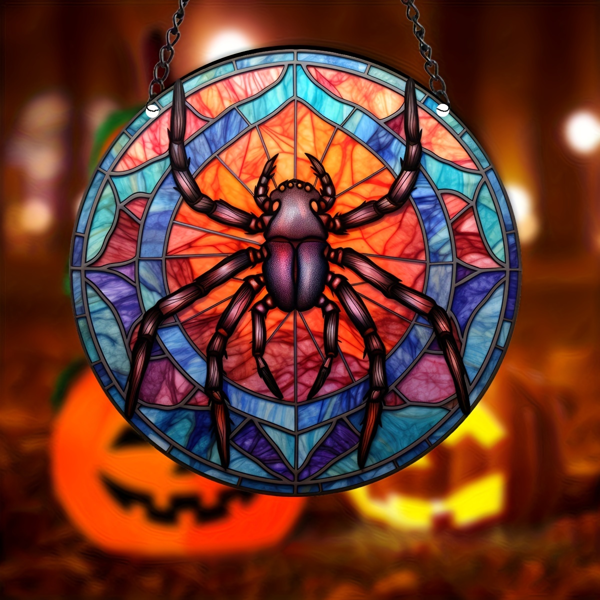 Spiderweb Rainbow Maker I Halloween Decor Suncatcher Window