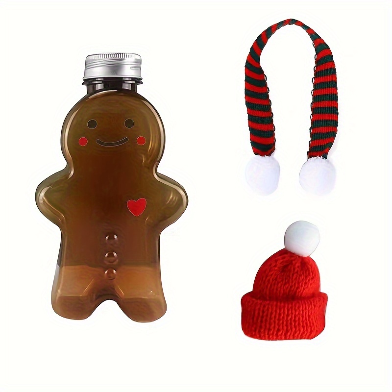 Christmas Gingerbread Man Juice Bottle Empty Portable Shaker - Temu