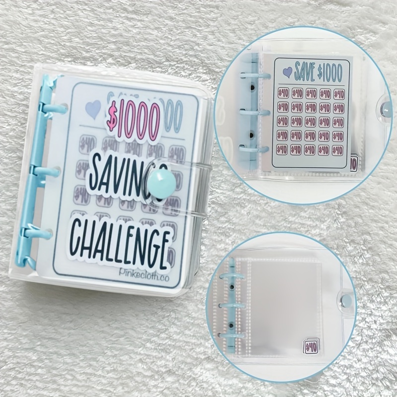 1000 Savings Challenge Binder Mini Money Saving Binder - Temu