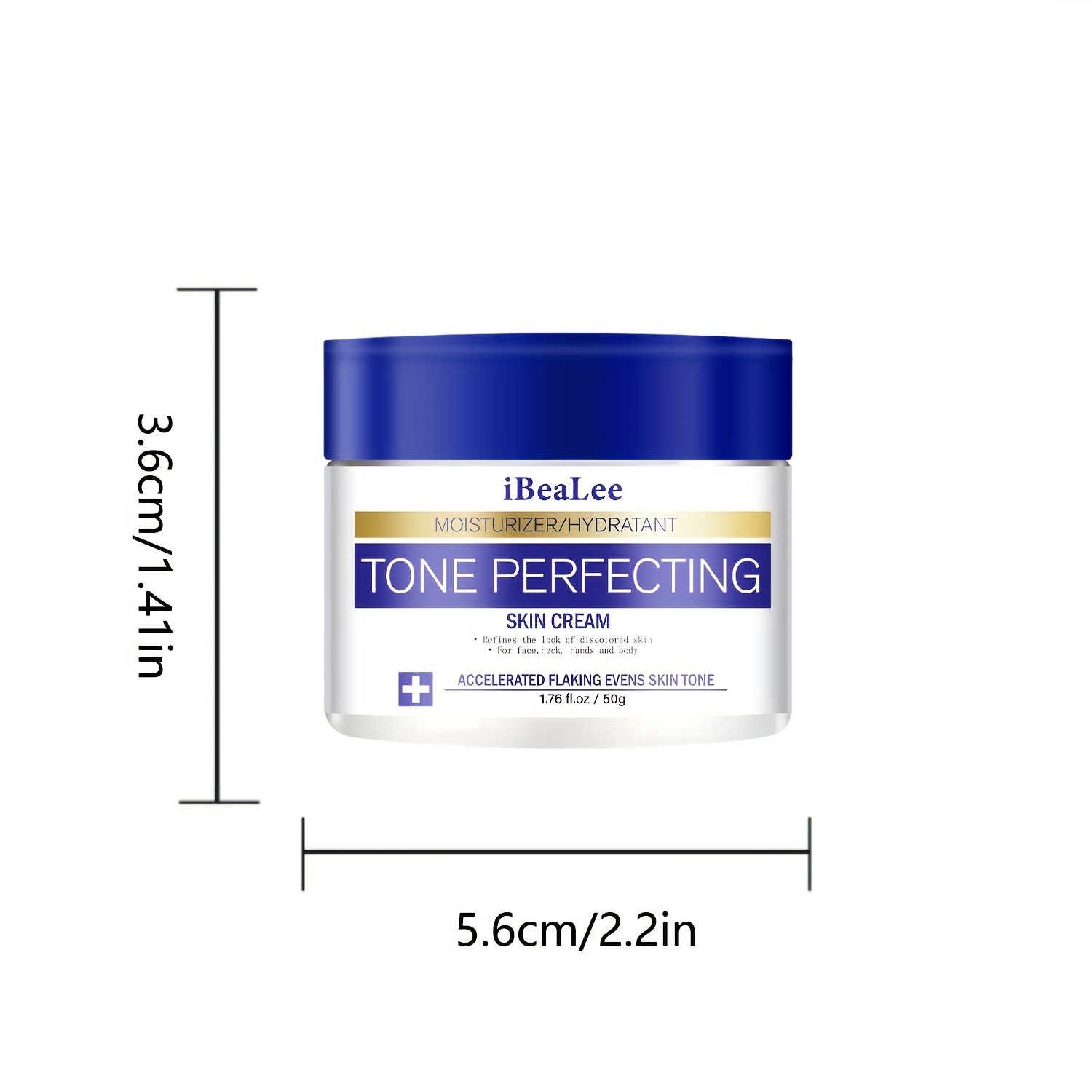 Tone Perfecting Facial Cream, Cover Skin Blemishes, Sun Spots, Acne Scars &  More - Lightening And Repairing Cream For Men & Women, 1.76oz