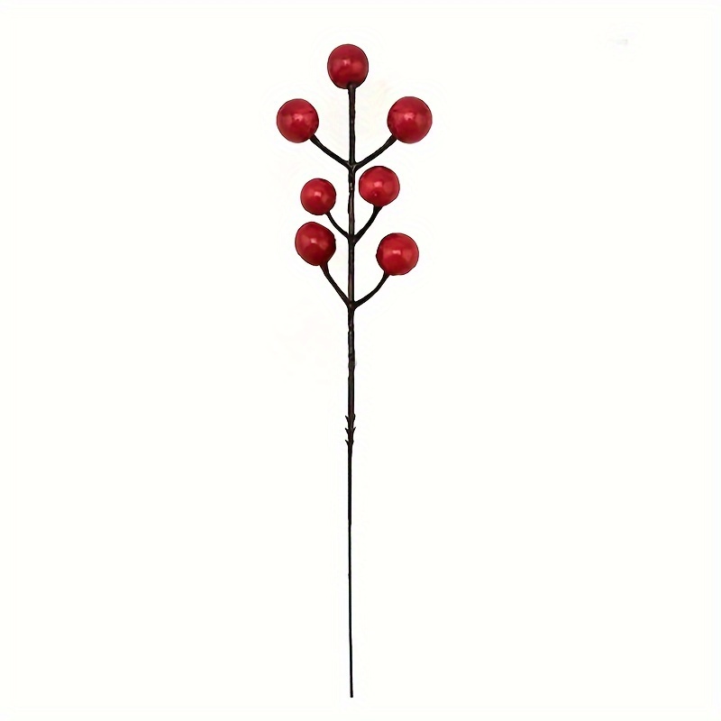 6pcs Artificial Red Berry Stems, Fake Red Berries Christmas Tree Wreaths  Sprigs Crafts Decor, Winter Berry Floral Picks Home Holiday Wedding Party  DIY