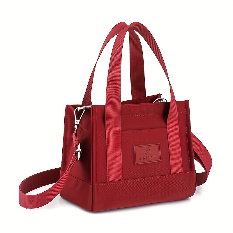 Red best sale nylon handbags