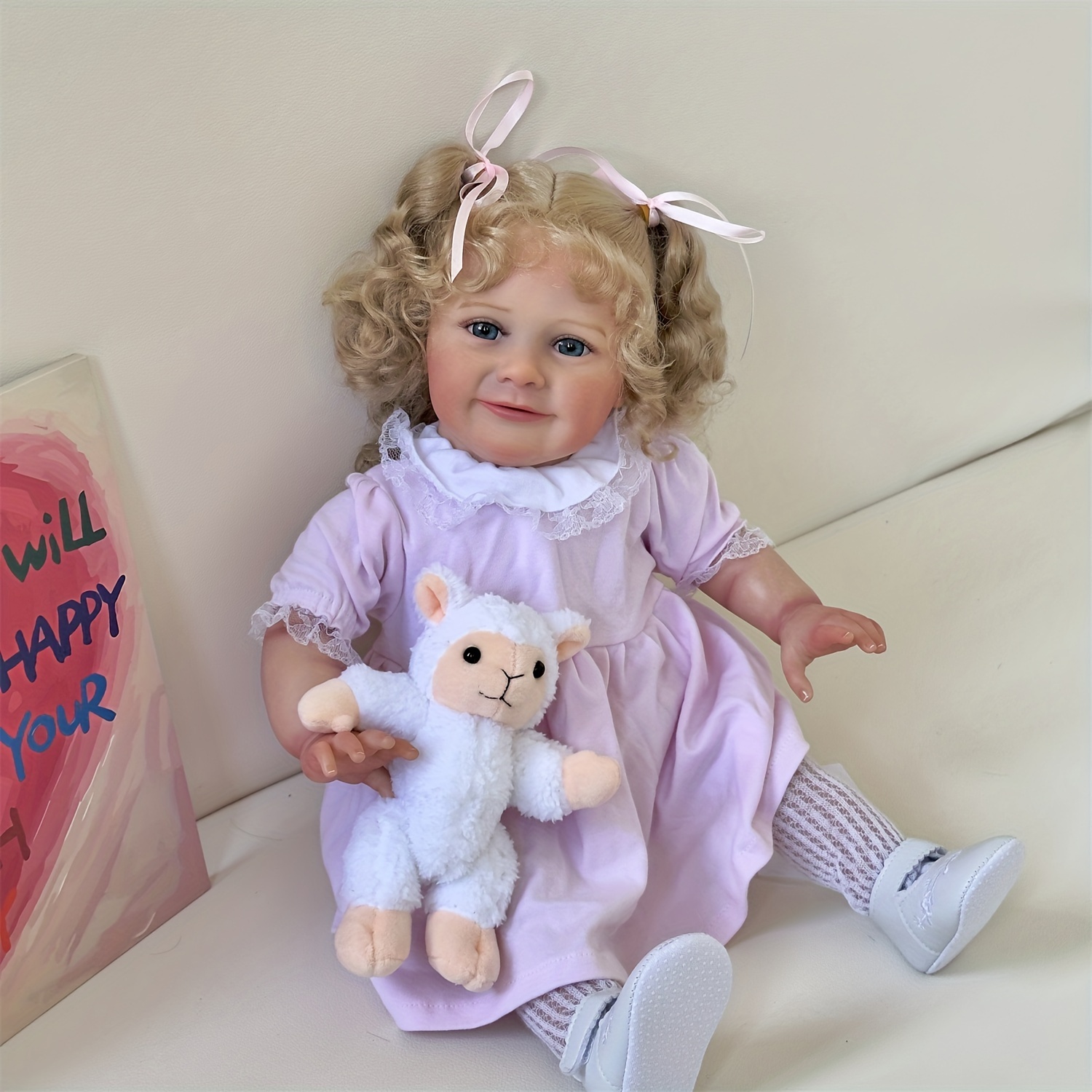 iCradle 60cm Soft Silicone Reborn Baby Doll Toy for, boneca bebe