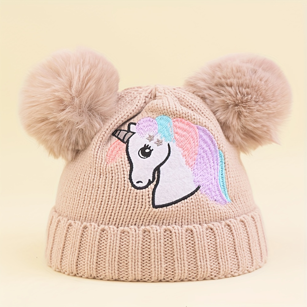 1pc Bambini Carino Pom Inverno Caldo Berretto Berretto - Temu