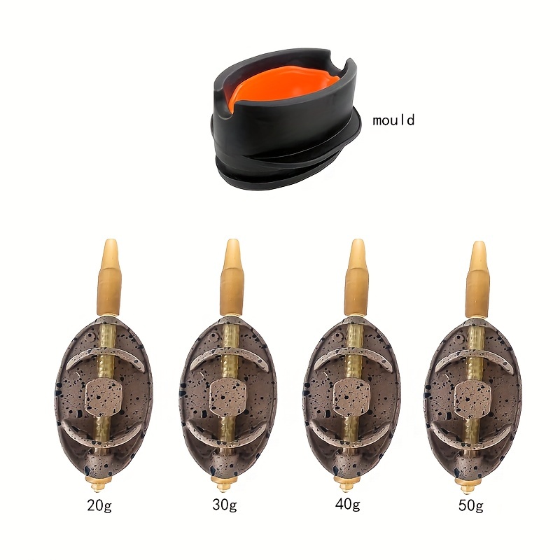 3+1 Inline Method Carp Fishing Bait Basket Feeders Mould Set (20g