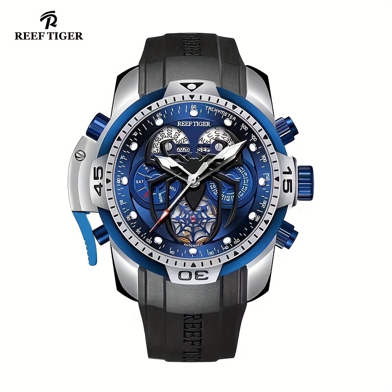 reef Tiger] Serie Seattle Reloj Mecánico Automático Moda Negocios  Impermeable Hueco Fondo Transparente Reloj Hombre Rey Reloj - Joyería  Accesorios - Temu