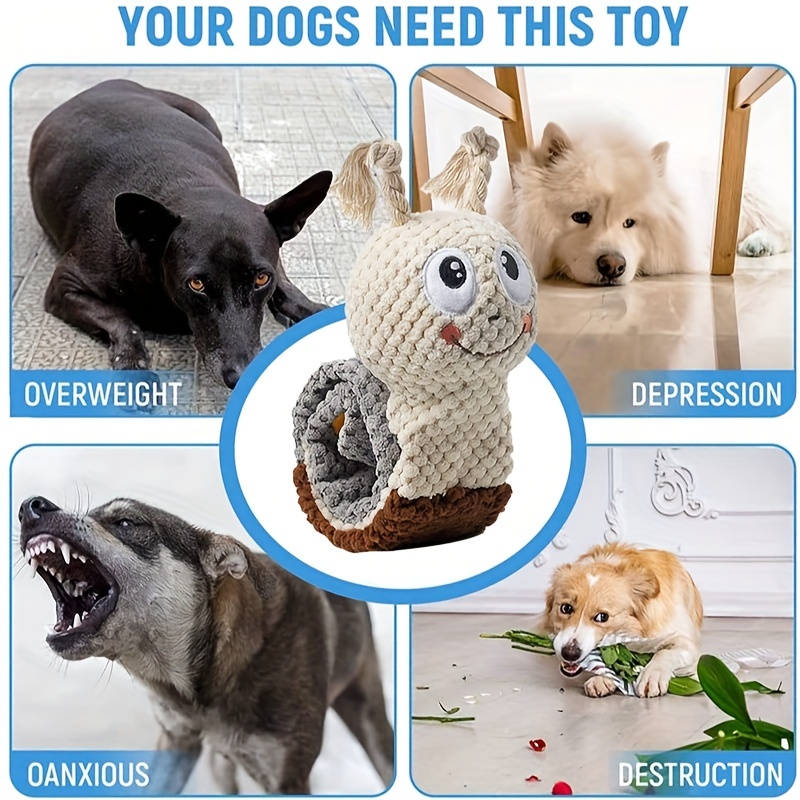 Dog Puzzle Toys - Dog Enrichment Squeaky Snuffle Treat Hiding Dispenser Toy  Crinkle Chew Plush No Stuffing Durable Stuffed Toys for Boredom Dogs,Dog