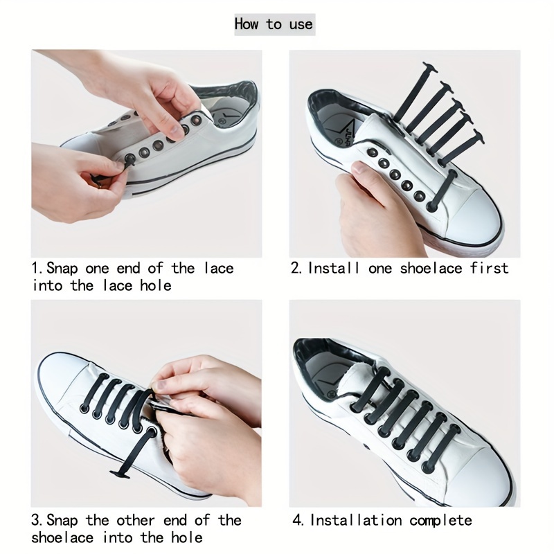 Silicone No Tie Shoe Laces Creative Lazy Shoelaces - Temu Austria