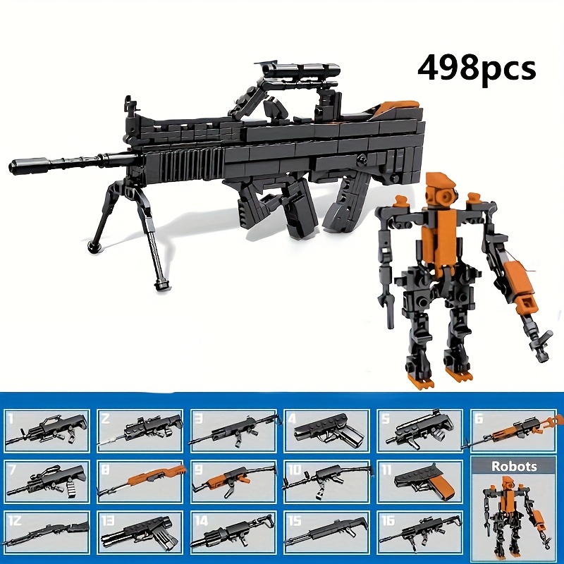 MG42 Toy Gun Model Assembly Puzzles, Building Bricks, Soldado